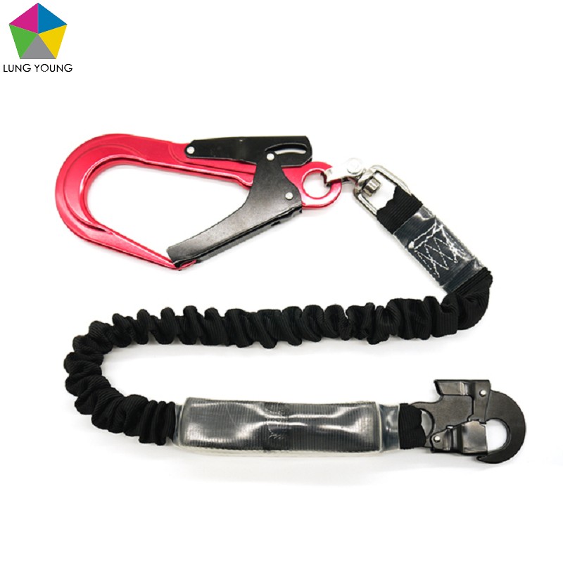 Durable Single Leg Shock Absorbing Lanyard Swivel Function