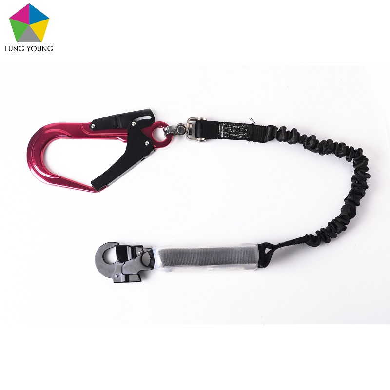 Bungetech™ Single Shock Absorbering Lanyard Aluminum Rebar Hook