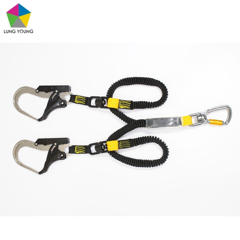 Deluxe Twin-leg Shock Absorbing Lanyard Swivel Ring